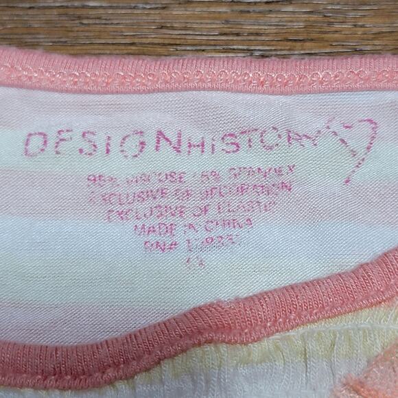 Design History Sleeveless Striped Girls Summer Dress w/ Tule Flower - Size 6x - Picture 5 of 6